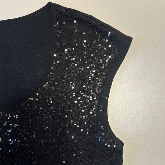 Ann Taylor Black Sequin Blouse - Picture 4 of 8
